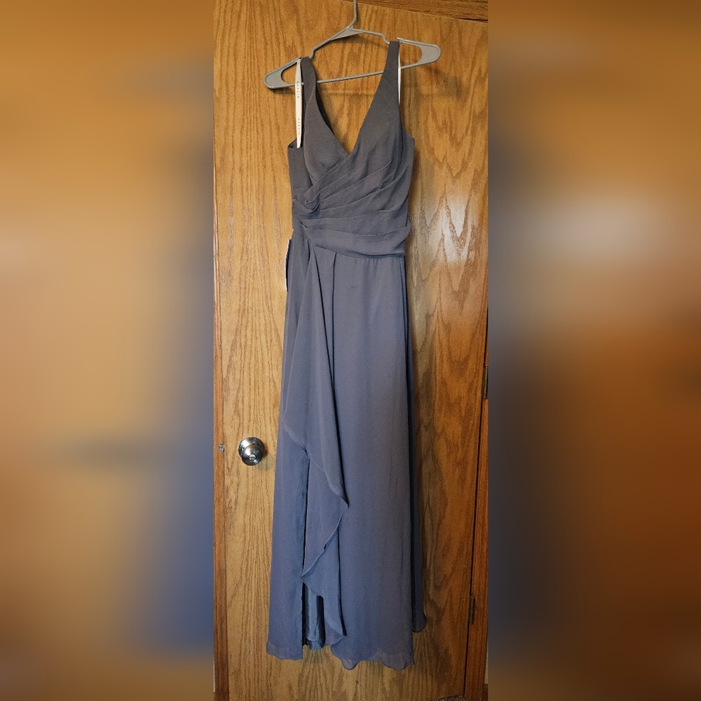 Azazie Steel Grey Bridesmaid Dress